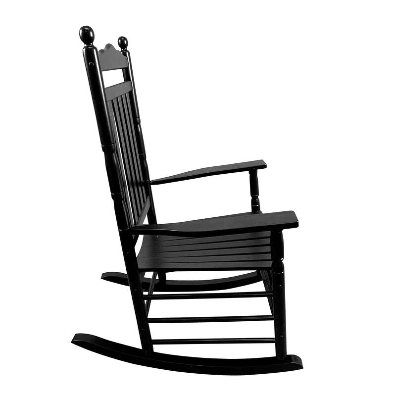 Balcony Porch Adult Rocking Chair with Wide Seat and Armrest