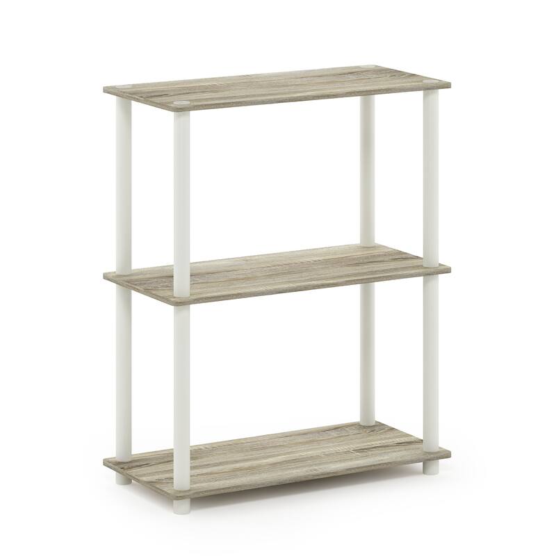Furinno Turn-N-Tube 3-Tier Compact Multipurpose Shelf Display Rack,Americano/Black