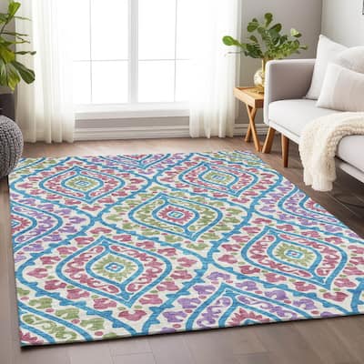 Premium Washable Super Soft Diamond Medallions Mayfield Rug