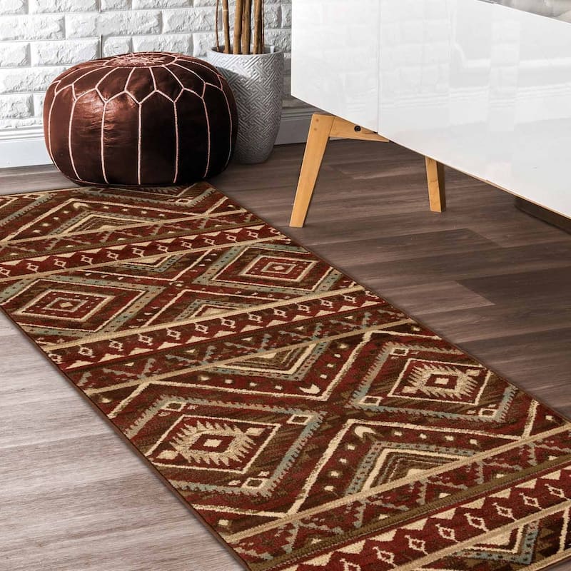 Superior Southwestern Rustic Medallion PowerLoomed Indoor Area Rug