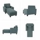 preview thumbnail 20 of 35, Stockton Chaise Lounge with Arms by Bush Furniture