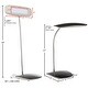 preview thumbnail 3 of 5, Touch-Activated LED with Flexible Gooseneck Desk Lamp, Black