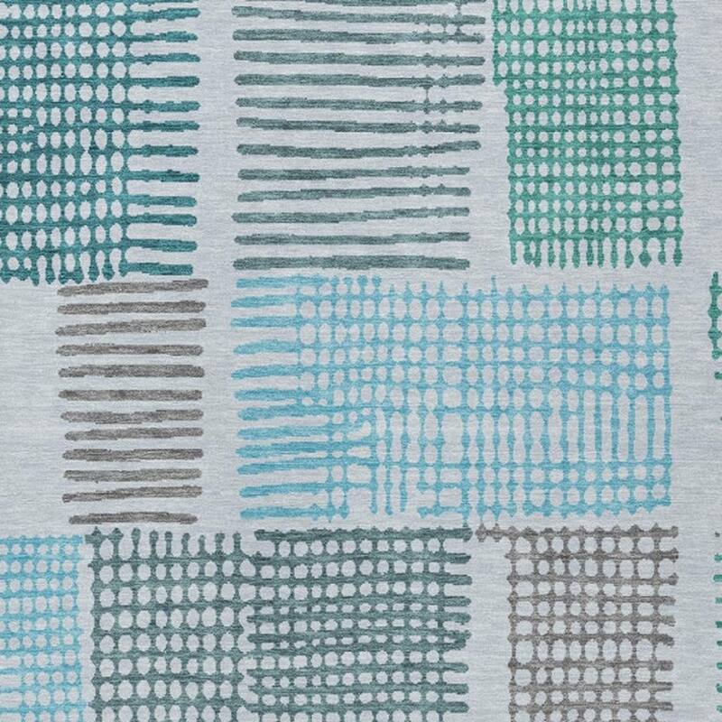 HomeRoots Geometric Transitional Rectangle Outdoor Rug