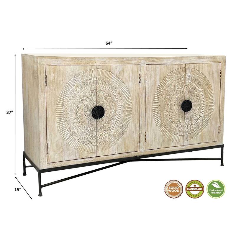 Ashford Carved Wood Sideboard