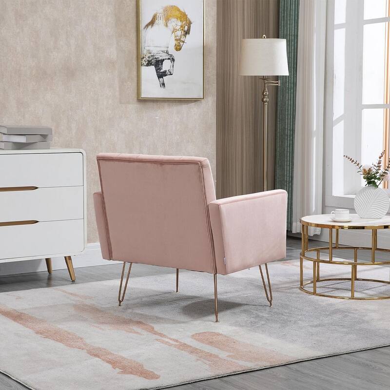 Modern Upholstered Velvet Accent Chair