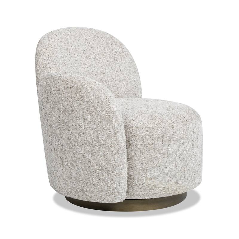 Duo 31.5" Single Curved Arm Swivel Accent Chair
