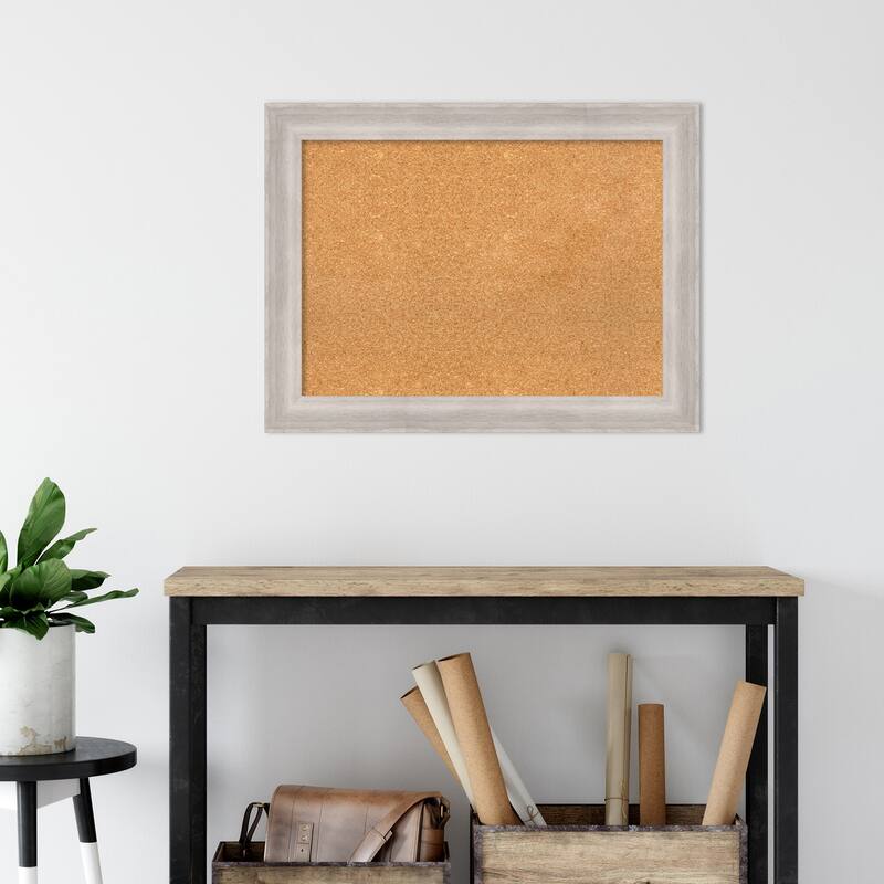 Basic Wood Framed Natural Corkboard Bulletin Board
