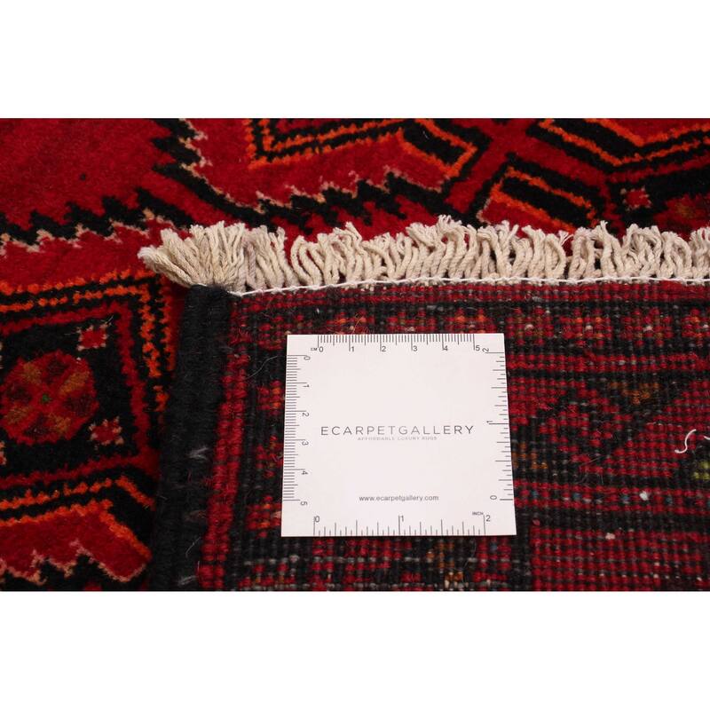 ECARPETGALLERY Hand-knotted Royal Baluch Red Wool Rug - 3'5 x 6'9