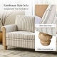 preview thumbnail 22 of 22, Zalma 81"W Farmhouse Nailhead Trimed Textured Striped Linen Sofa with Rolled Arms and Solid Wood Spindle Legs by HULALA HOME