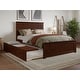 preview thumbnail 52 of 64, Nantucket Solid Wood Platform Bed with Matching Footboard & Twin Trundle Walnut - Full