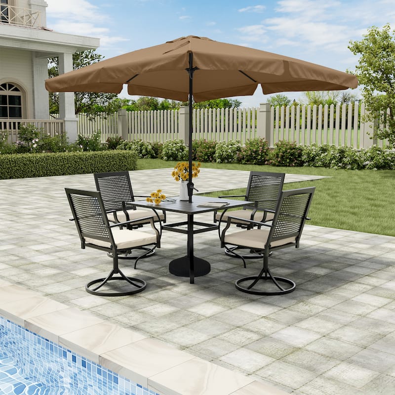 Clihome 10' x 8' Patio Square Market Umbrella with Skirted Canopy