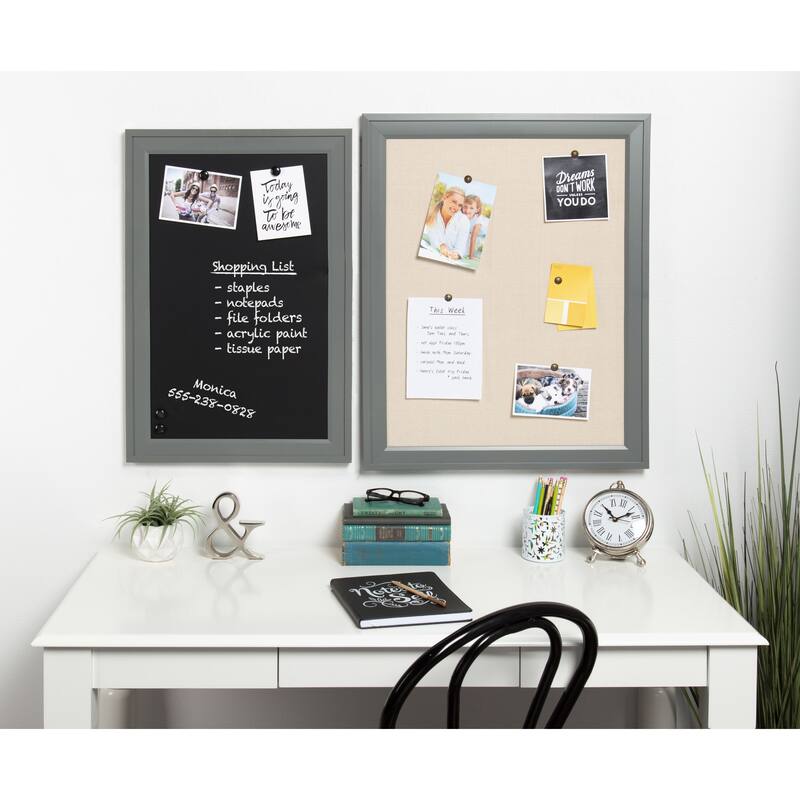 Bosc Linen Fabric Framed Pinboard