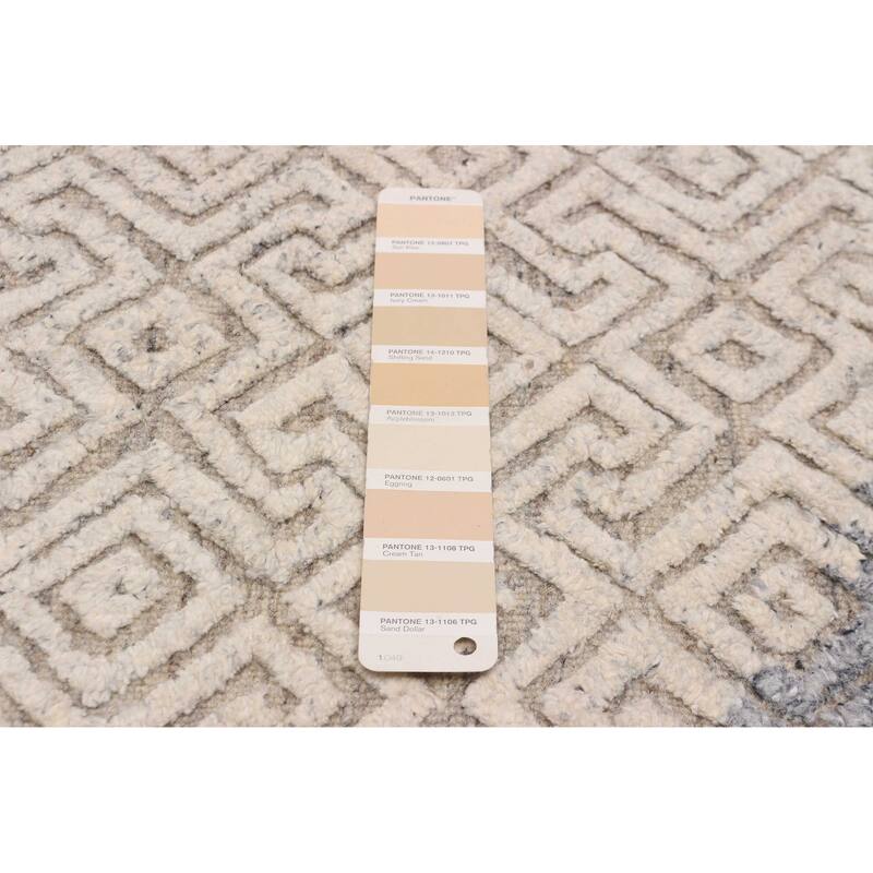 ECARPETGALLERY Hand-knotted Tangier Ivory Wool Rug - 5'2 x 7'10