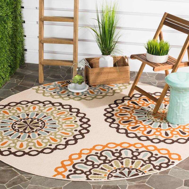 SAFAVIEH Veranda Felizitas Geometric Medallion Indoor/Outdoor Area Rug