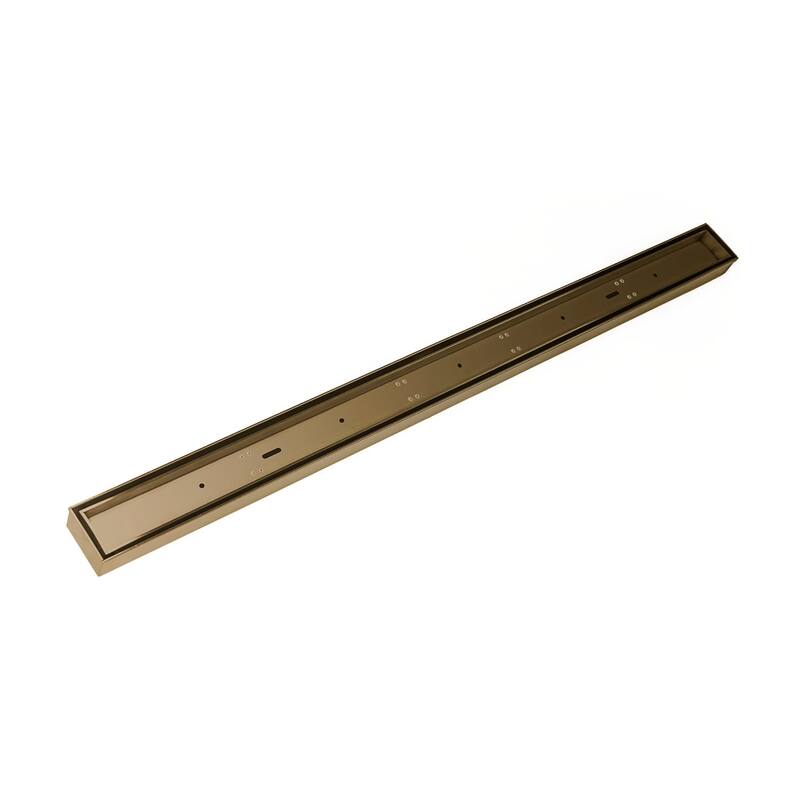 Infinity Drain FXLTIF 6524 24" FXLTIF 65 Linear Drain Kit with Tile - Satin Bronze