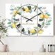 preview thumbnail 1 of 4, Designart 'Mediterranean Breeze XII' Cottage 3 Panels Large Wall CLock - 36 in. wide x 28 in. high - 3 panels