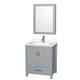 Option Gray / White Quartz Top / Brushed Chrome Hardware