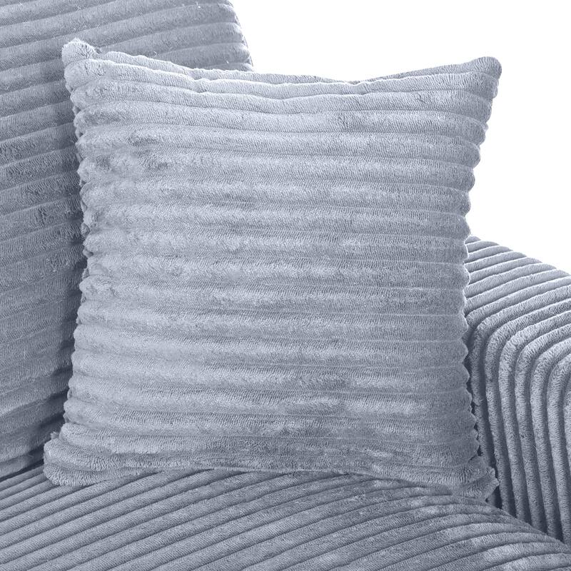 GDFStudio - Polyester 50.9" Loveseat Chaise with Cup Holders