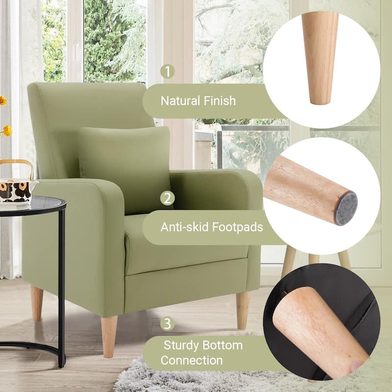Fabric/Leather Modern Accent Chairs with Lounge Seat