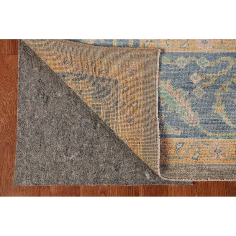 Hand Knotted Oriental 100% Wool Carpet Transitional All-Over Greys & Charcoal Oushak Area Rug - 12' 0'' X 9' 5''
