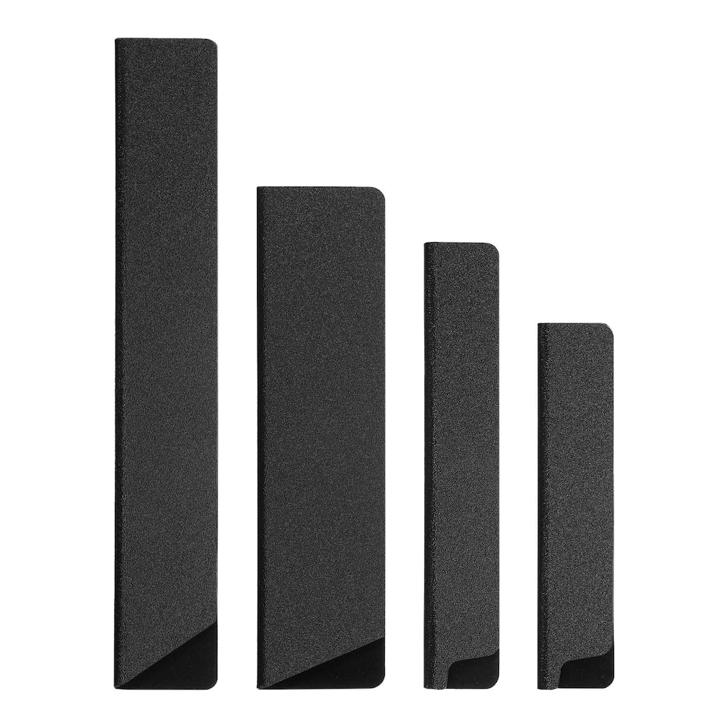 4Pcs Set Knife Edge Guards ABS Knife Cover Sleeves Knife Blade Protector - Black