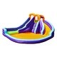 preview thumbnail 5 of 3, CocoNut Castles Double Slide Inflatable Water Park with Climbing Wall & Water Cannon - Multi