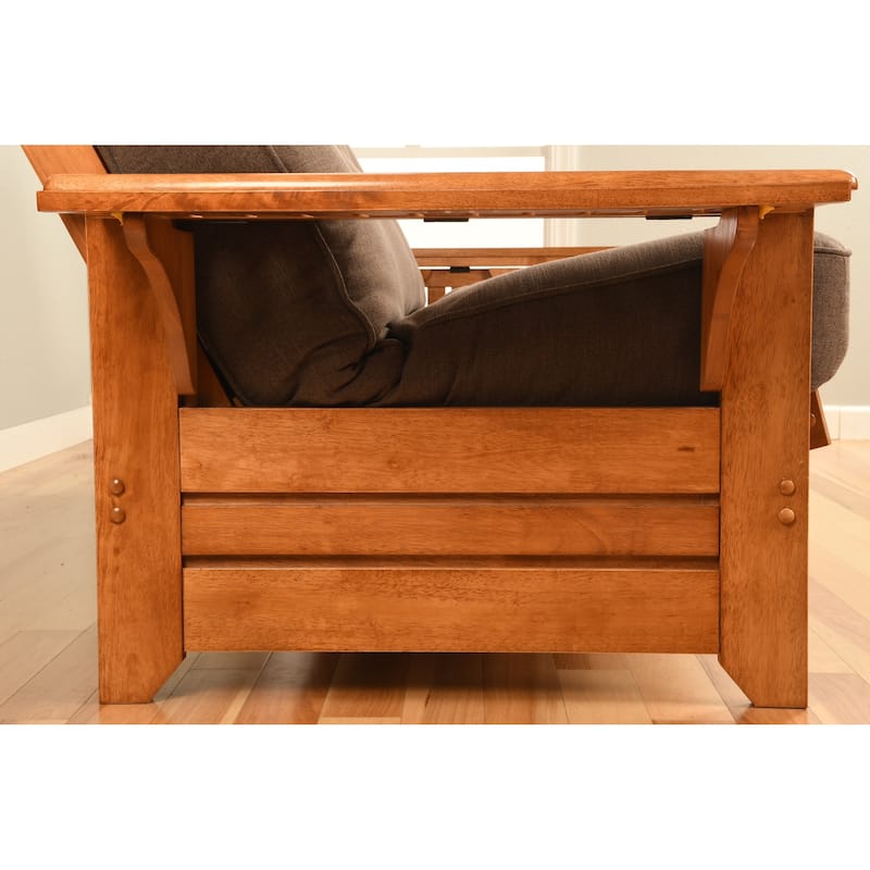 Somette Phoenix Futon Frame with Storage in Barbados Finish (Mattress not included)