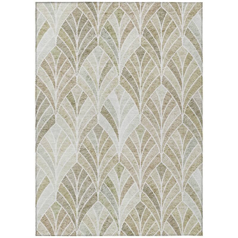 HomeRoots Geometric Transitional Rectangle Outdoor Rug