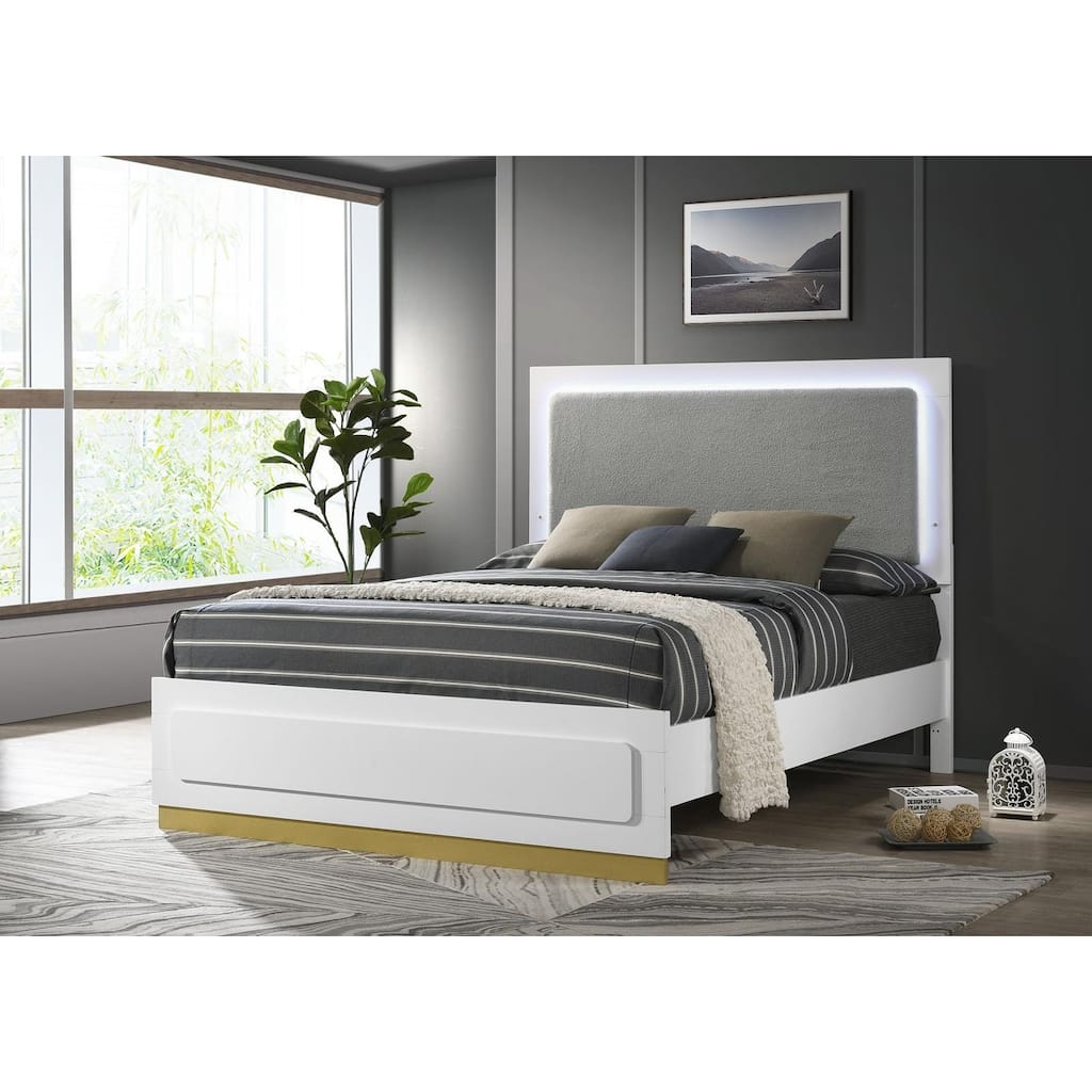 Sophia Panel Bed with Lighted Headboard