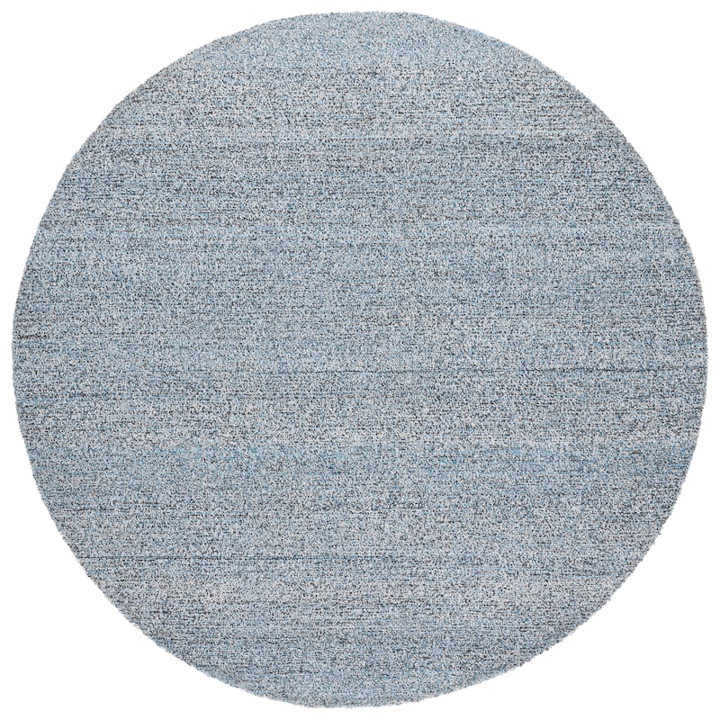 SAFAVIEH Handmade Renewal Bharat Wool Rug - 6' Round - Black/Ivory