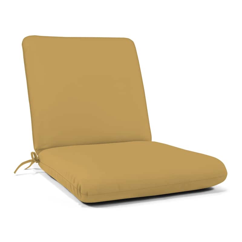 Casual Cushion Solid 1-Piece Outdoor Club Chair Cushion, 22"W x 44"L - Camel