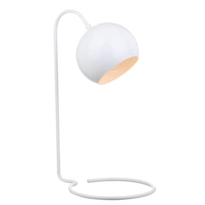 SAFAVIEH Lighting 22-inch Bartolo White Task LED Table Lamp - 14"x11"x22"