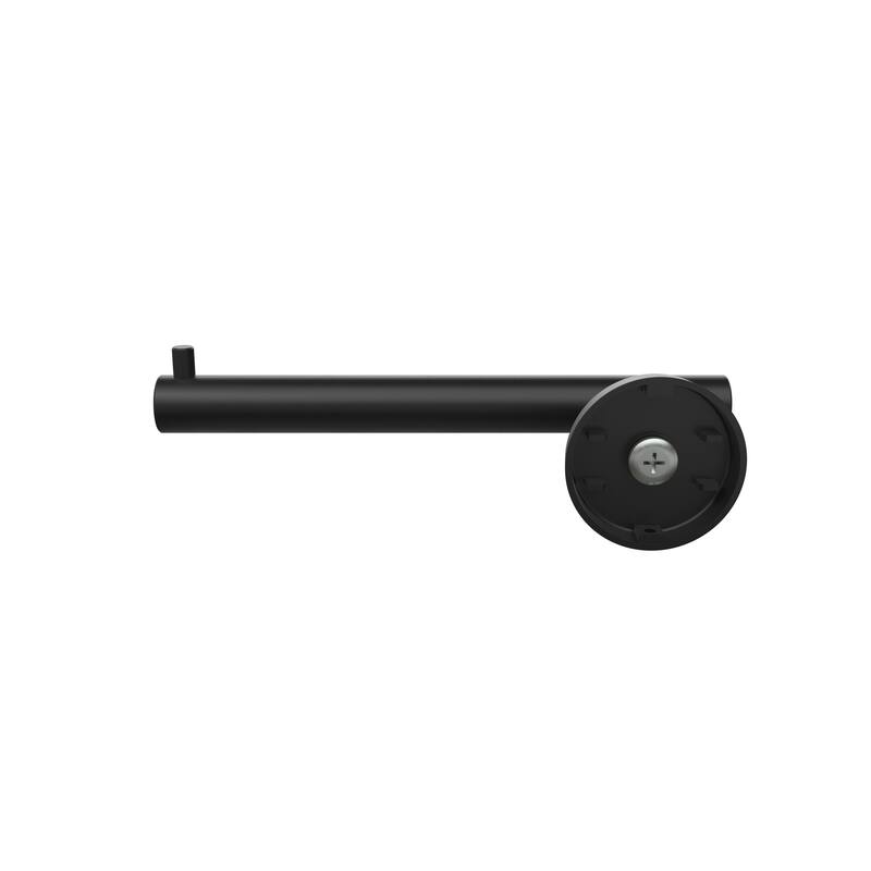 Arrondi Single Post Tissue Roll Holder in Matte Black - 7-1/4 in.