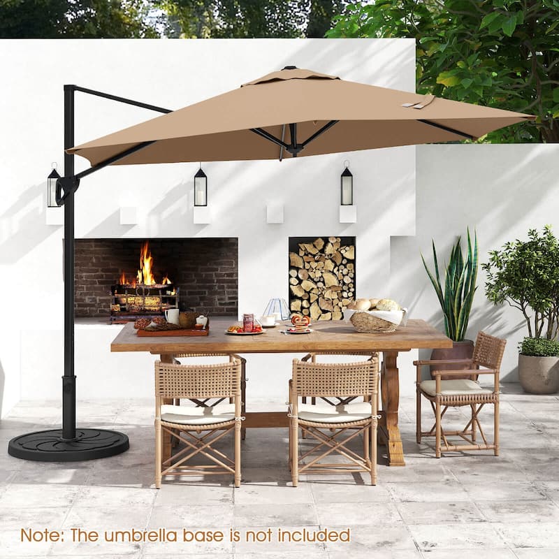 Costway 9 FT Cantilever Patio Umbrella Offset Hanging Umbrella with