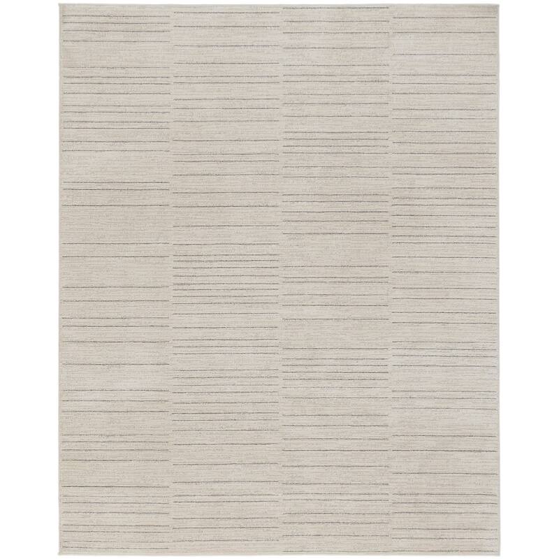 Nourison Santa Cruz Indoor Abstract Area Rug - Grey/Ivory - 9' x 12' - Rectangle