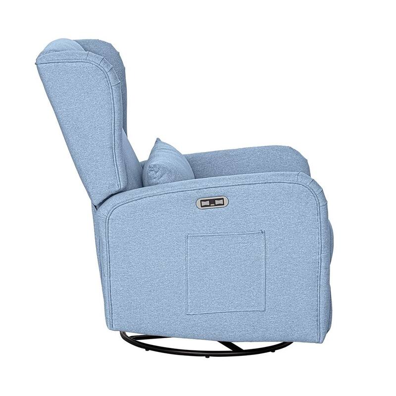 Madison Park Candace Power Recliner 3-in-1 with Swivel, Glider, USB Ports