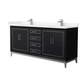 Option Black / Carrara Cultured Marble Top / Brushed