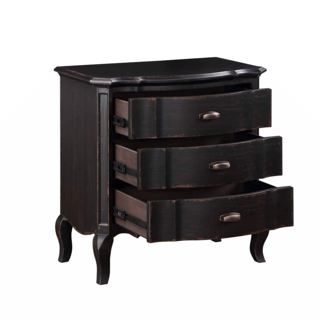 Chelmsford Nightstand, Black Antique Finish