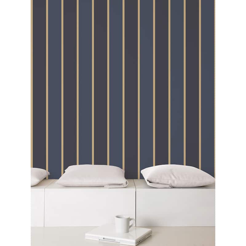 Galerie Wallcoverings Smart Stripes 2 Formal Stripe Vinyl on Non-Woven Matte Wallpaper Roll