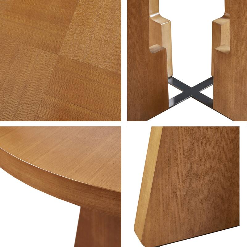 INK+IVY Kennedy 44" Round Dining Table - Pecan