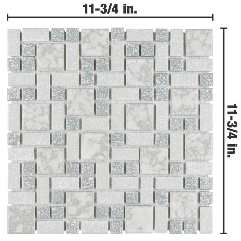 Merola Tile University Light Grey 11-3/4" x 11-3/4" Porcelain Floor and Wall Tile
