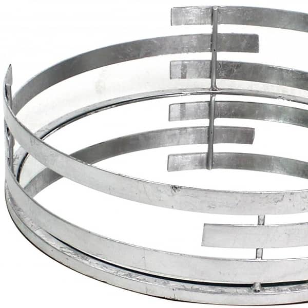 14 X 14 X 4 Silver Minimalist Line  Mirror Tray