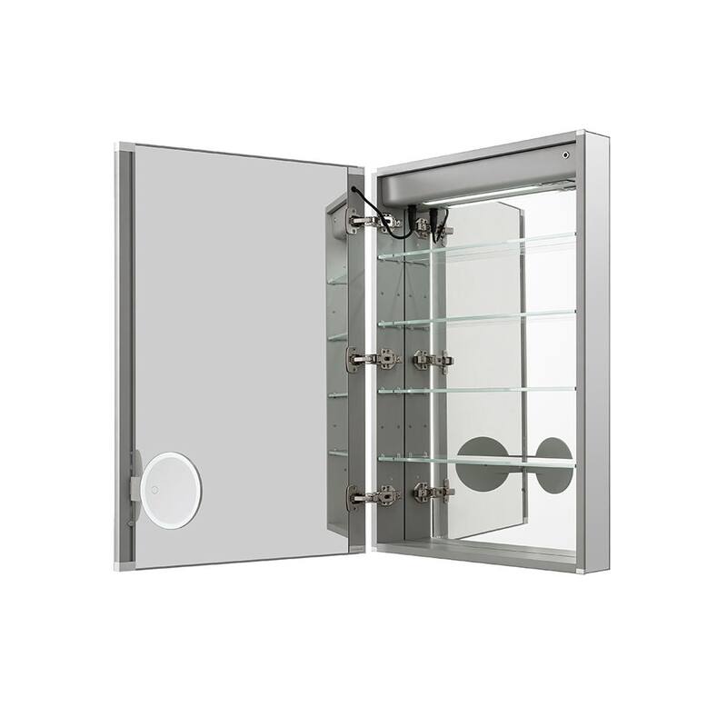 Medicine Cabinet With Light 24W x 30H x 5D Right Hinge - 24"x30"/Right-Hinge - Clear - 24"x30"/Right-Hinge - Glass Finish
