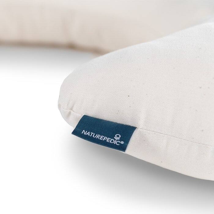 Naturepedic Nursing Pillow with Organic Fabric + Waterproof Cover Bed