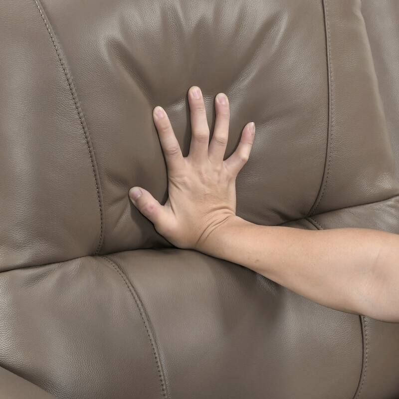 Kaelin 81.5" Top Grain Leather Rectangle Power Double Reclining Sofa
