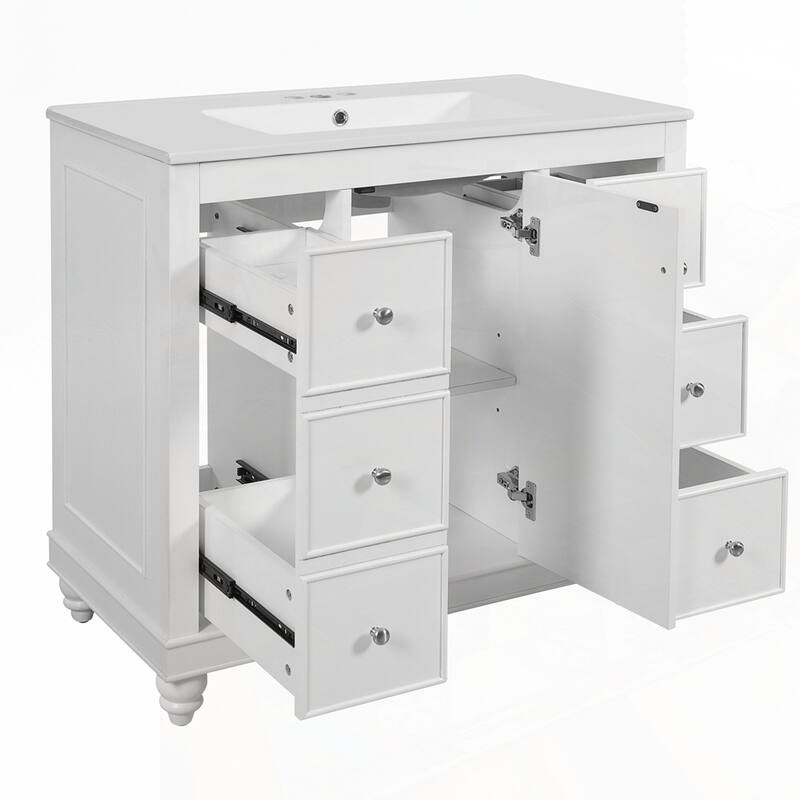 Bathroom Vanity with Ceramic Sink Combo