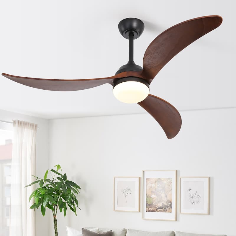Sofucor 45 Inch Ceiling Fan with Light and Remote,Indoor/Outdoor with 3-Timer,Low Profile Quiet for Bedroom Living Room Patio