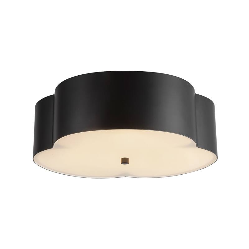 Alora Lighting FM566314 Adella 3 Light 14" Wide Flush Mount Drum - Matte Black