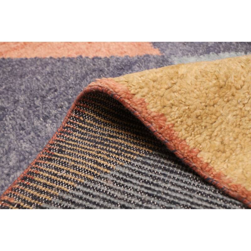 ECARPETGALLERY Hand-knotted Pak Finest Marrakesh Dark Grey, Light Gold Wool Rug - 8'2 x 9'11