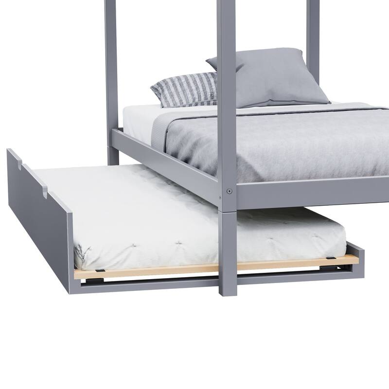 Max and Lily Twin House Bed with Trundle